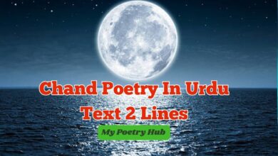Chand Poetry In Urdu Text 2 Lines