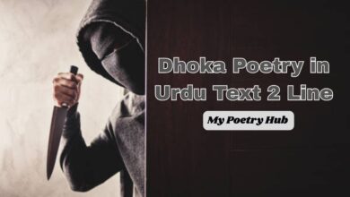 Dhoka Poetry in Urdu Text 2 Line
