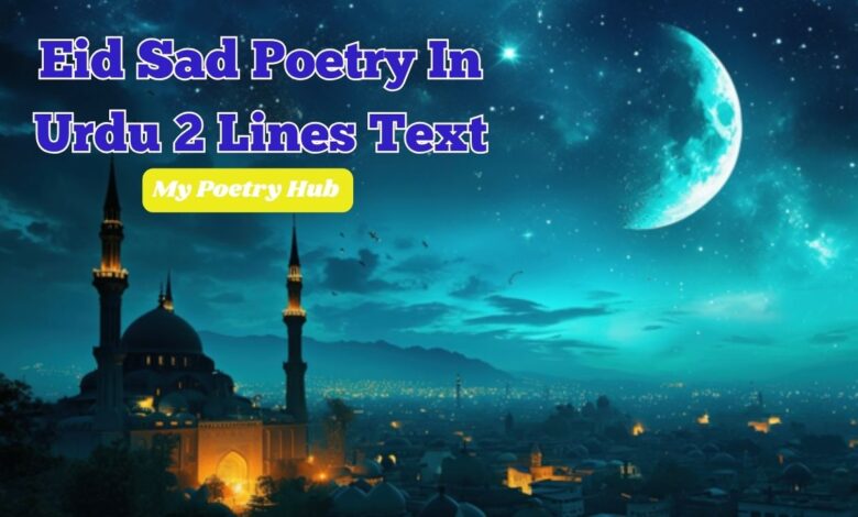 Eid Sad Poetry In Urdu 2 Lines Text