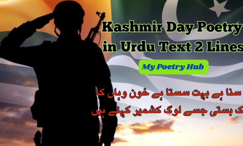 Kashmir Day Poetry in Urdu
