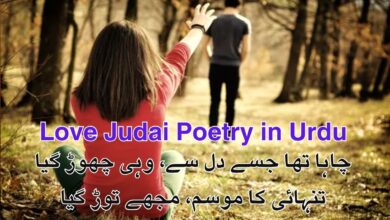 Love Judai Poetry in Urdu