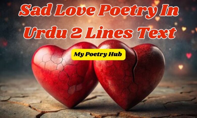 Sad Love Poetry In Urdu 2 Lines Text